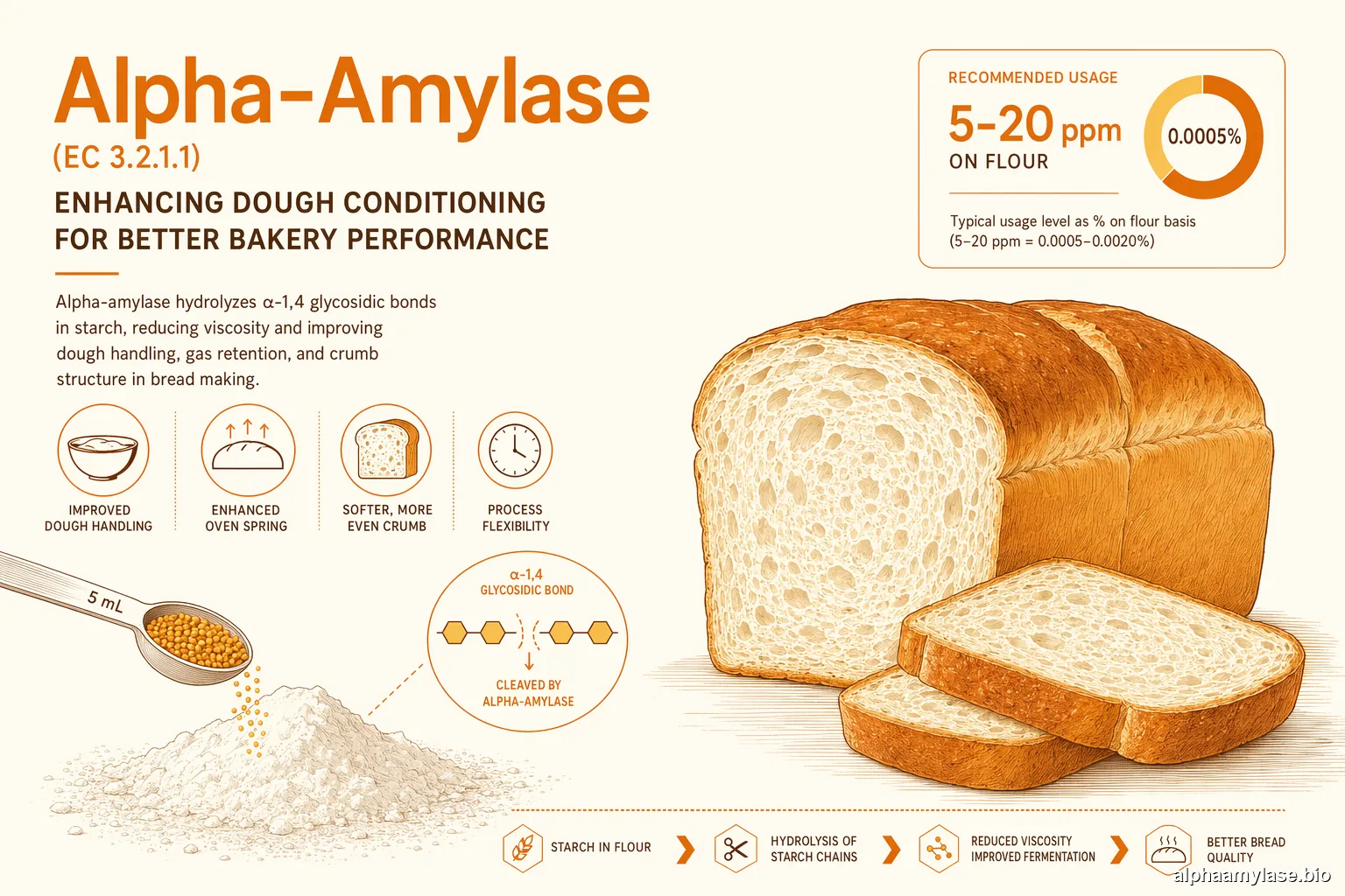Alpha Amylase for Baking Bread — Dough Conditioning and Shelf Life