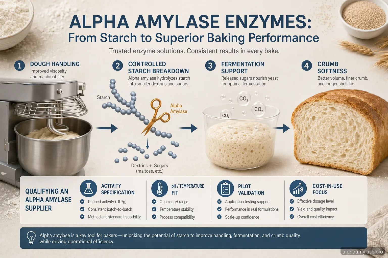Alpha Amylase Enzyme Suppliers: How to Use Alpha-Amylase in Baking Formulations — at-a-glance summary